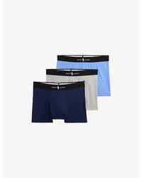 Polo Ralph Lauren - Classic Pack Of Three Cotton-Blend Trunks - Lyst