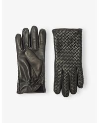 Bottega Veneta - Intrecciato Leather Gloves - Lyst