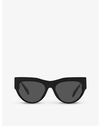 Versace - Ve4440u Branded-arm Cat-eye Acetate Sunglasses - Lyst