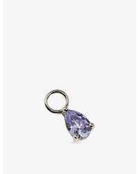 Astrid & Miyu - Birthstone December 14Ct- And Tanzanite Earring Charm - Lyst