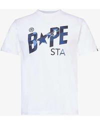 A Bathing Ape - Logo Cotton-jersey T-shirt Xx - Lyst