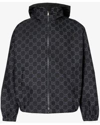 Gucci - Monogrammed Funnel-neck Shell Hooded Blouson Jacket - Lyst