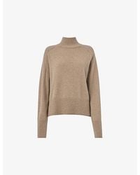 Whistles - Funnel-Neck Long-Sleeve Cashmere Jumper - Lyst
