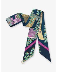 BVLGARI - Curiosity Shelley Printed Silk-Twill Scarf - Lyst
