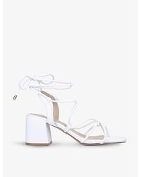 KG by Kurt Geiger - Roma Strappy Vegan-leather Heeled Sandals - Lyst