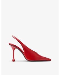 Jimmy Choo - Isa 95 Slingback Leather Heeled Courts - Lyst