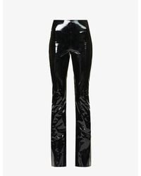 Commando - Flared High-rise Patent Faux-leather Trouser - Lyst