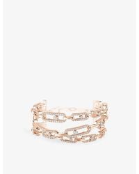 Messika - Move Link 3-Row 18Ct- And 3.26Ct Diamond Cuff Bracelet - Lyst