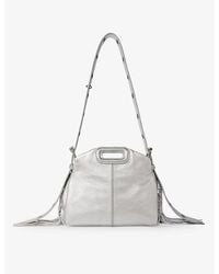 Maje - Miss M Mini Metallic-Leather Shoulder Bag - Lyst
