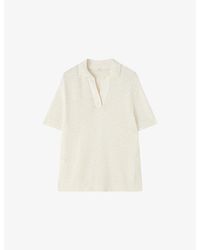 JOSEPH - Rian Open-Collar Cotton-Blend Top - Lyst