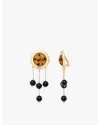 The Kooples - Beaded Brass Drop Earrings - Lyst