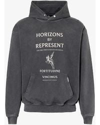 Represent - Horizon Graphic-print Cotton-jersey Hoody - Lyst