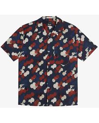 Ted Baker - Goyt Spot-print Short-sleeve Stretch-cotton Shirt - Lyst