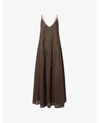 Dissh - Tahlia Sleeveless Linen And Cotton-Blend Midi Dress - Lyst