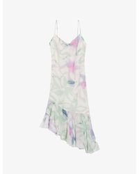 Claudie Pierlot - Floral-print Silk Midi Dress - Lyst