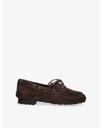 Bally - Plume Leather Boat Shoes - Lyst