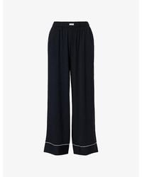 Lounge Underwear - Brand-Patch Wide-Leg Stretch-Woven Pyjama Bottoms - Lyst