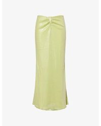 Amy Lynn - Riva Sequin Woven Midi Skirt - Lyst
