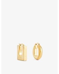 Jacquemus - Les Boucles Asymmetric Gold-tone Brass Hoop Earrings - Lyst