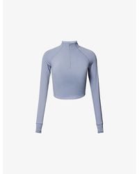 ADANOLA - Ultimate Seam Long-Sleeves Stretch-Woven Top - Lyst