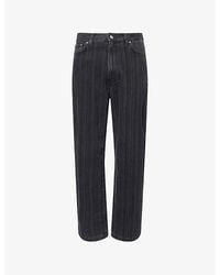 Carhartt - Rylan Striped Wide-Leg Relaxed-Fit Denim Jeans - Lyst