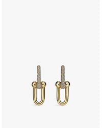 Tiffany & Co. - Tiffany Hardwear Double Link 18Ct- And 1.18 Pavé-Diamond Drop Earrings - Lyst