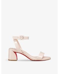 Christian Louboutin - Miss Sabina 55 Patent-leather Heeled Sandals - Lyst