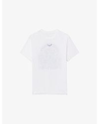 Zadig & Voltaire - Tommer Logo-Print Short-Sleeve Cotton T-Shirt - Lyst