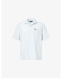 Fred Perry - Revere-Collar Cotton Seersucker Shirt - Lyst
