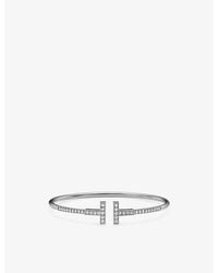 Tiffany & Co. - Tiffany T Wire 18Ct- And 0.48Ct Brilliant-Cut Diamond Bracelet - Lyst