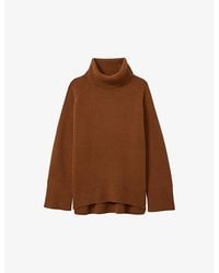 Reiss - Eliza Roll-Neck Wool-Cashmere Knitted Jumper - Lyst