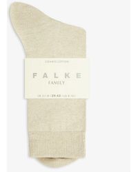 Falke Family Cotton Anklet Socks - Black