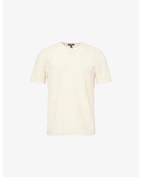 PAIGE - Brimmer Cotton-Linen Sweat T-Shirt - Lyst