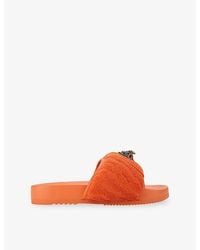 Kurt Geiger - Eagle Puff Fabric Slides - Lyst