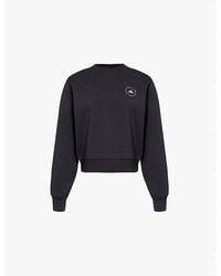 adidas By Stella McCartney - Logo-Print Relaxed-Fit Organic-Cotton And Recycled-Polyester Blend Jersey Sweatshirt - Lyst