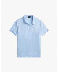 Polo Ralph Lauren - Short-Sleeved Logo-Embroidered Custom Slim-Fit Cotton-Jersey Polo Shirt - Lyst