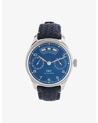 Reselfridges Watches - Pre-Loved Iwc Schaffhausen Annual Calendar Stainless-Steel Automatic Watch - Lyst