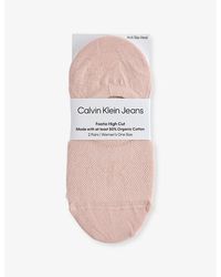 Calvin Klein - Footie High-Cut Pack Of Two Stretch-Mesh Liner Socks - Lyst