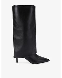 KG by Kurt Geiger - Fate Faux-Leather Heeled Knee-High Boots - Lyst