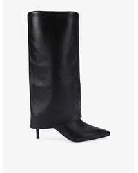 KG by Kurt Geiger - Fate Faux-Leather Heeled Knee-High Boots - Lyst