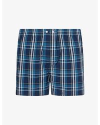 Derek Rose - Barker Check-Print Cotton Boxer Shorts - Lyst