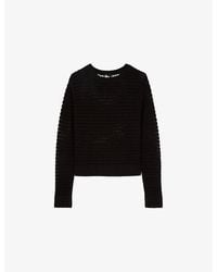 The Kooples - Round-Neck Regular-Fit Textured Knitted Jumper - Lyst