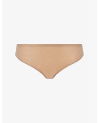Chantelle - Ladies Cotton Check Soft Stretch Stretch-Jersey Thong - Lyst