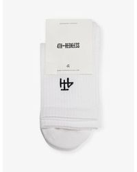 4th & Reckless - Brand-pattern Bamboo-blend Knitted Socks - Lyst