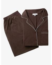 The White Company - Relaxed-Fit Piped Jersey Pyjama Set - Lyst