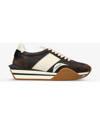 Tom Ford - James Panelled Leather And Nylon Low-top Trainers - Lyst
