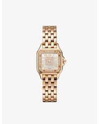 Cartier - Unisex Crwjpn0039 Panthère De Small 18ct Rose-gold And 0.23ct Brilliant-cut Diamond Quartz Watch - Lyst