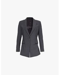 Theory - Etiennette Single-Breasted Regular-Fit Stretch-Wool Blazer - Lyst
