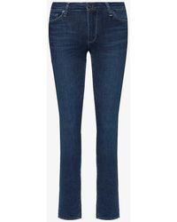 AG Jeans - Prima Tapered-leg Mid-rise Stretch-denim Jeans - Lyst