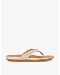 Fitflop - Gracie Two-toned Woven Flip Flops - Lyst